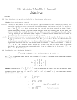 M464 - Introduction To Probability II