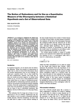 The Notion of Redundancy and Its Use as a Quantitative Measure of