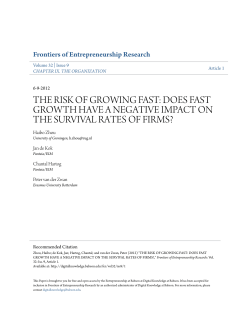 the risk of growing fast: does fast growth have a negative impact on