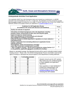 The Faculty of Applied Science, Professional Activities Fund