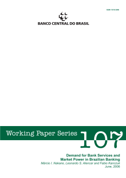 Demand for Bank Services and Market Power in