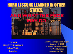 Hard Lessons Learned in Other States and