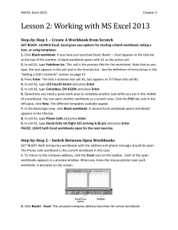 Creating a Home Sales Workbook