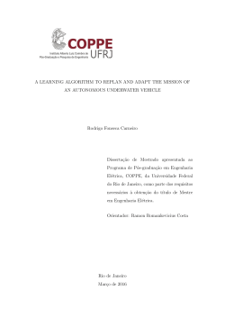 A learning algorithm to replan and adapt the mission of an