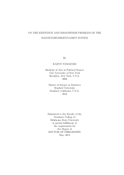 ON THE EXISTENCE AND SMOOTHNESS PROBLEM OF THE