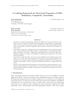 A Unifying Framework for Structural Properties of CSPs: Definitions