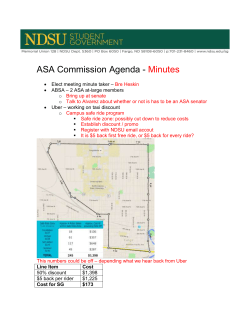 ASA Commission Agenda - Minutes Elect meeting minute taker
