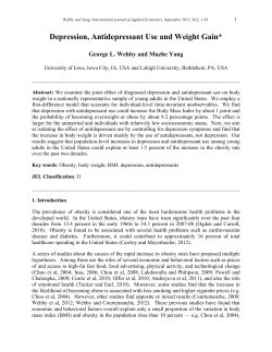Depression, Antidepressant Use and Weight Gain, pp. 1-38