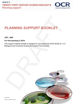 OCR GCSE (9*1) in Biology B (Twenty First Century) Support