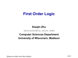 First Order Logic - UW Computer Sciences User Pages