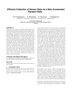 Efficient collection of sensor data via a new accelerated random walk