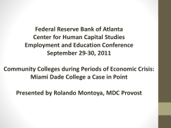 Community Colleges during Periods of Economic Crisis