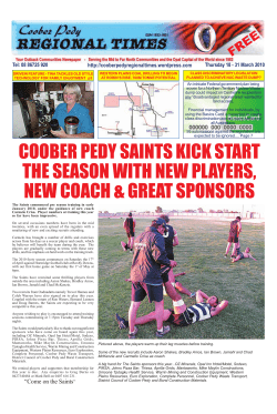 coober pedy saints kick start the season with new players, new