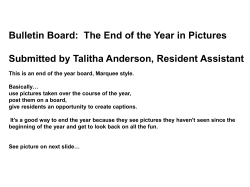 Bulletin Board: The End of the Year in Pictures