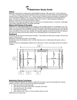 Badminton Study Guide