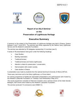 Seminar on the Preservation of Lighthouse Heritage