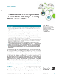 Current controversies in emergency room CT: could trauma total