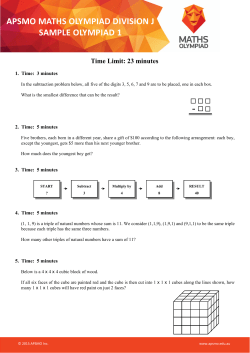 APSMO Olympiad Sample Division J