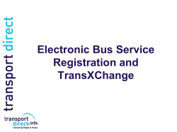 Electronic Bus Service Registration (EBSR)