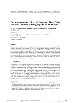 The Macroeconomic Effects of Exogenous Fiscal