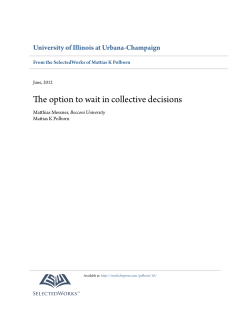 The option to wait in collective decisions