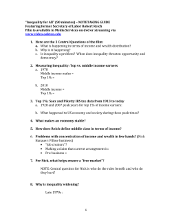 Inequality for All Notetaking Guide