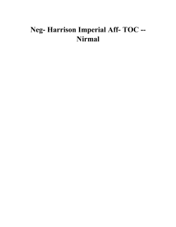 Neg- Harrison Imperial Aff- TOC