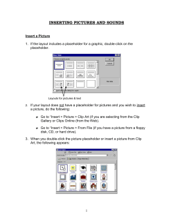 INSERTING PICTURES AND SOUNDS