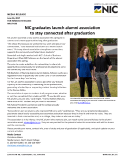 NIC graduates launch alumni association to stay connected after