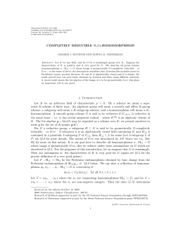 COMPLETELY REDUCIBLE SL(2) - Infoscience