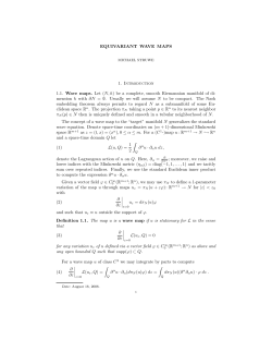 EQUIVARIANT WAVE MAPS 1. Introduction 1.1. Wave maps. Let (N