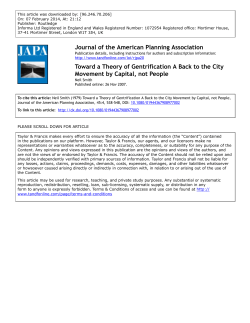 Smith Theory of /Gentrification