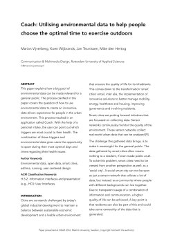 Coach: Utilising environmental data to help people choose the