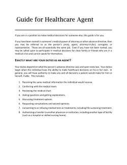 Guide for Healthcare Agent
