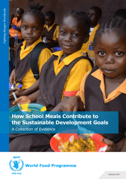 How School Meals Contribute to the Sustainable Development Goals