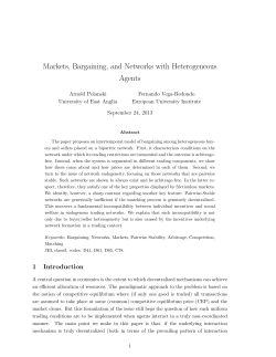 Markets, Bargaining, and Networks with Heterogeneous Agents