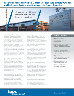 Magnolia Regional Medical Center Chooses Tyco SimplexGrinnell