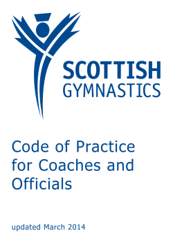 Code of Practice for Coaches and Officials