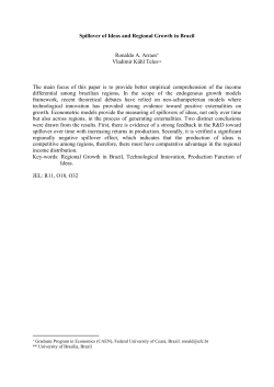 Spillover of Ideas and Regional Growth in Brazil