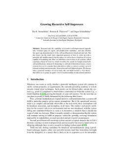 Growing Recursive Self-Improvers