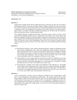 EE122: Introduction to Computer Networks