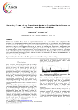 Detecting Primary User Emulation Attacks in Cognitive Radio