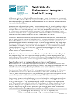 Stable Status for Undocumented Immigrants Good for Economy