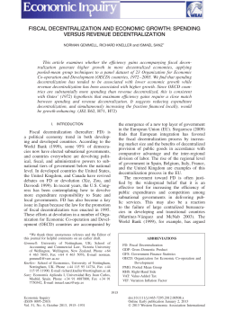 fiscal decentralization and economic growth: spending versus