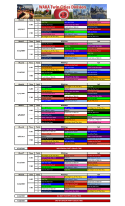 Kickball Spring Schedule - 2017