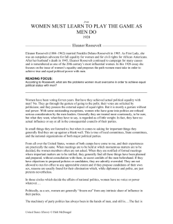 women must learn to play the game as men do