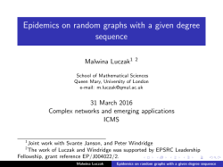 Epidemics on random graphs with a given degree sequence
