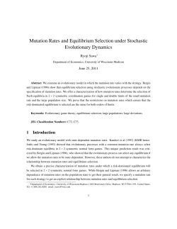 Mutation Rates and Equilibrium Selection under