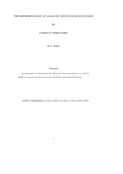 The representation of a.m.v.`s by compact operators