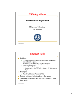 CAD Algorithms Shortest Path